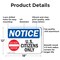 Signmission U.S. Citizens Only OSHA Notice Sign, Aluminum, 18in W x 12in L, 2PK OS-2PACK-NS-A-1218-L-16772 - alternate 4